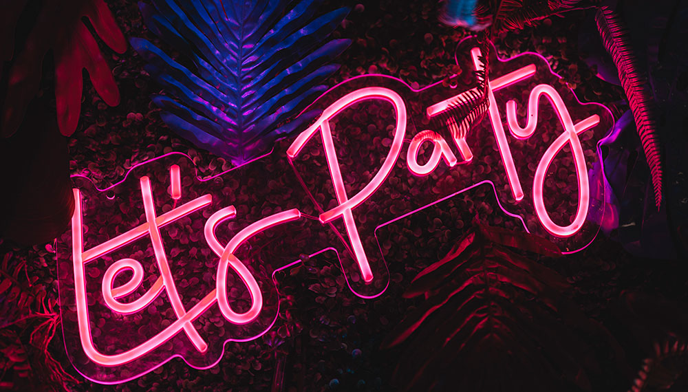 Let's Party Light-up Sign